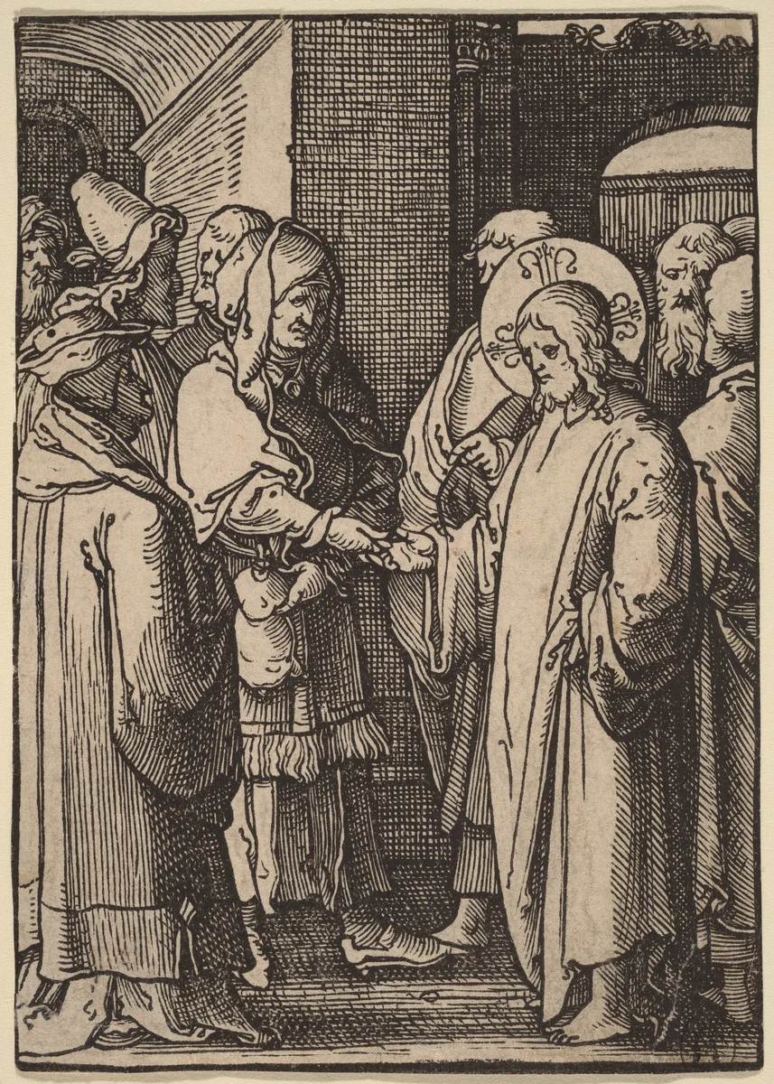 The Tribute Money by Lucas van Leyden, print, 1523