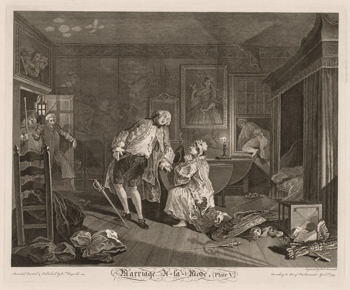Marriage à la Mode: The Death of the Earl by William Hogarth, other, 1745