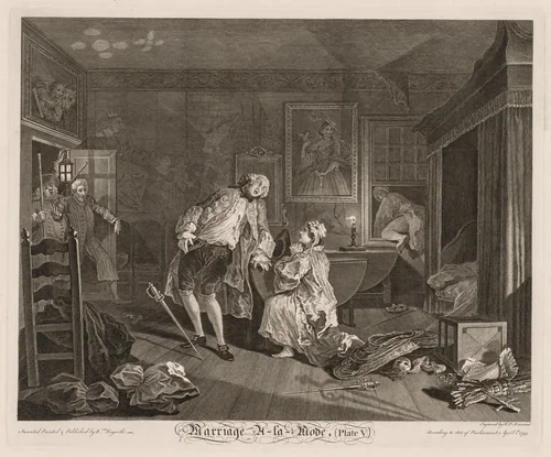 Marriage à la Mode: The Death of the Earl by William Hogarth, other, 1745