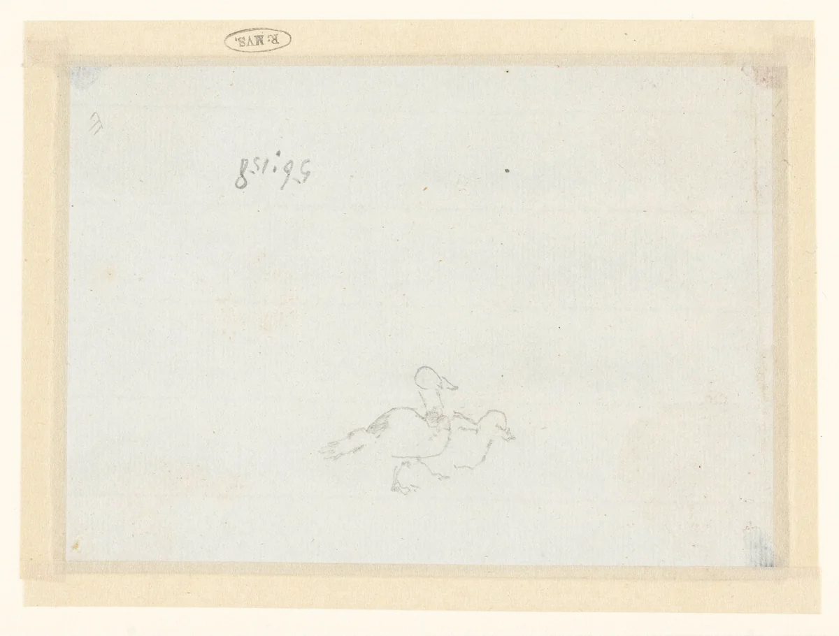 Twee vogels by David de Sandoz-Rollin, drawing, 1750-1809