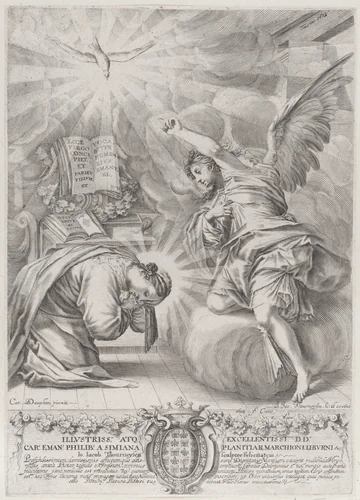 The Annunciation by Johann Jakob Thurneysen, print, 1652