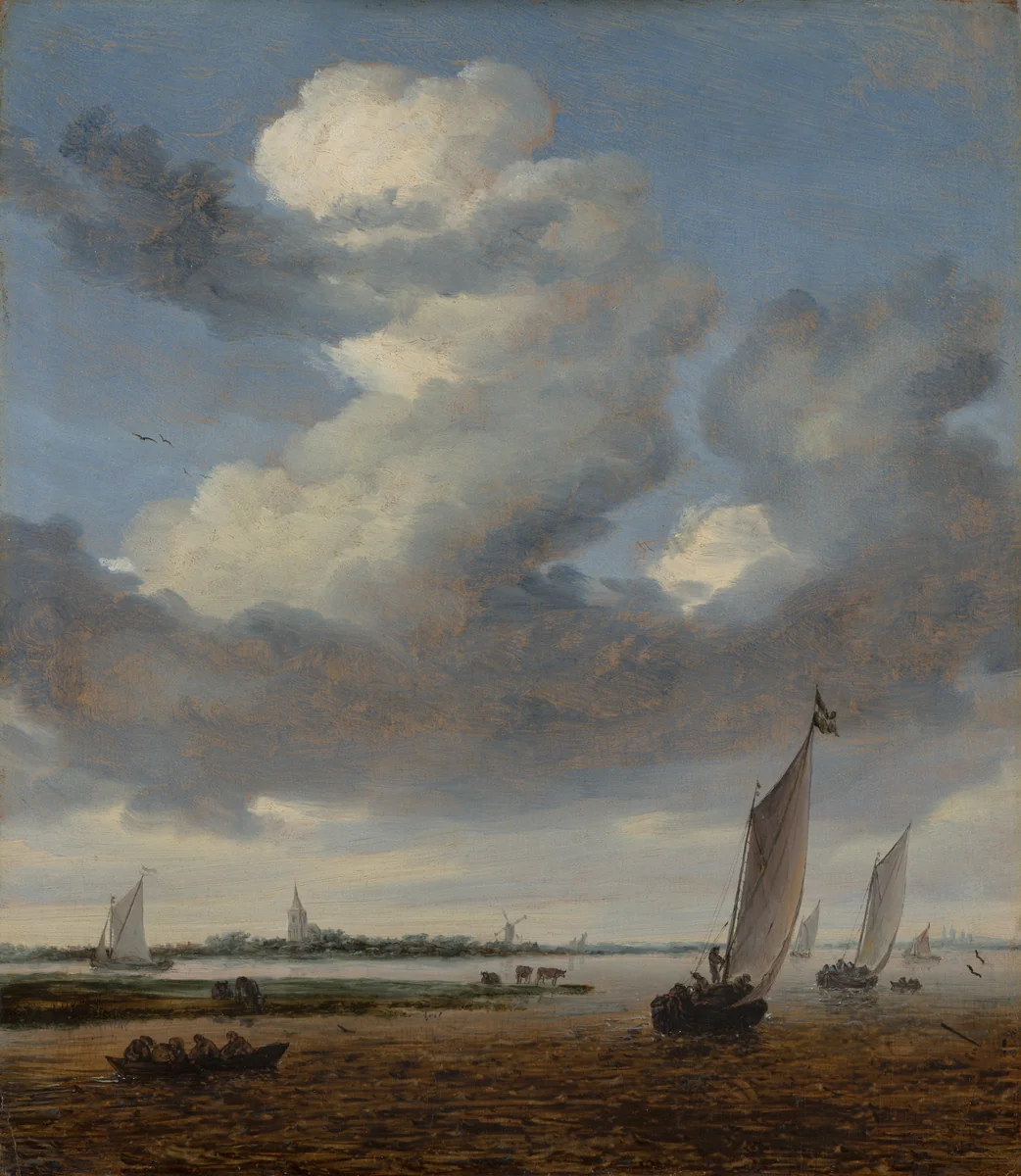 View of Beverwijk from the Wijkermeer by Salomon van Ruysdael, painting, 1661