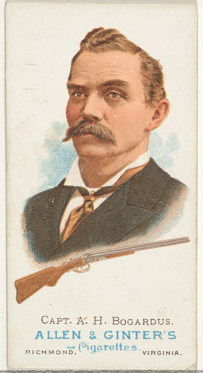 Captain Adam Henry Bogardus, Rifle Shooter, from World's Champions, Series 1 (N28) for Allen & Ginter Cigarettes by Allen & Ginter, print, 1887