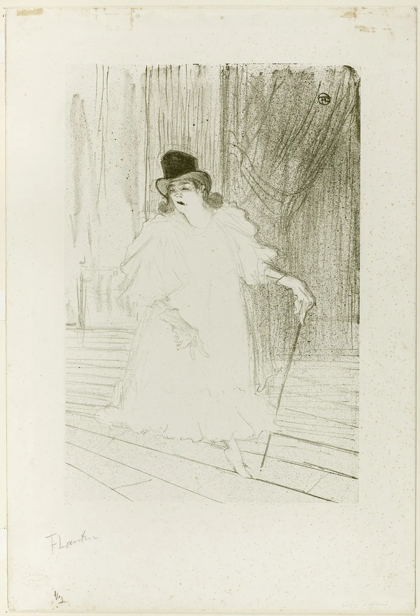 Cecy Loftus by Henri de Toulouse-Lautrec, print, 1895