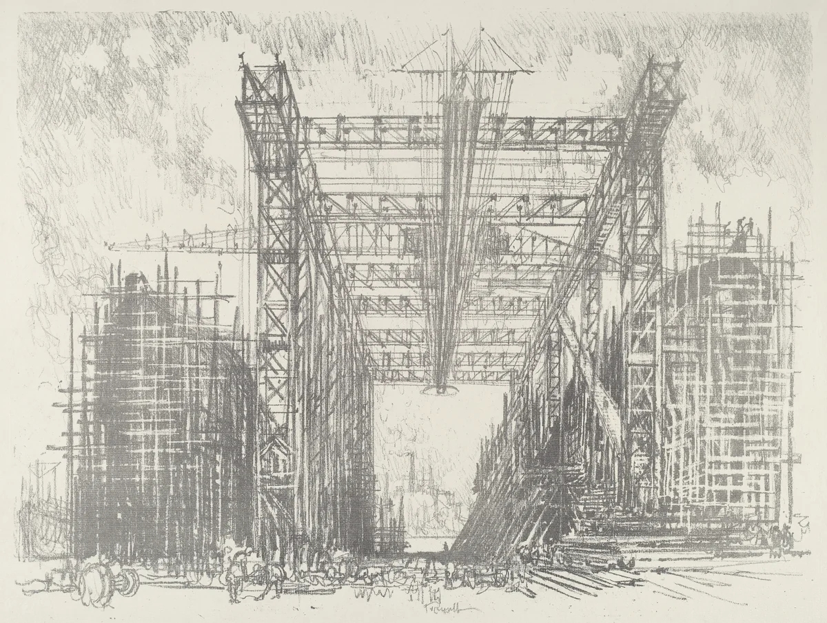 The Gantry by Joseph Pennell, print, 1916