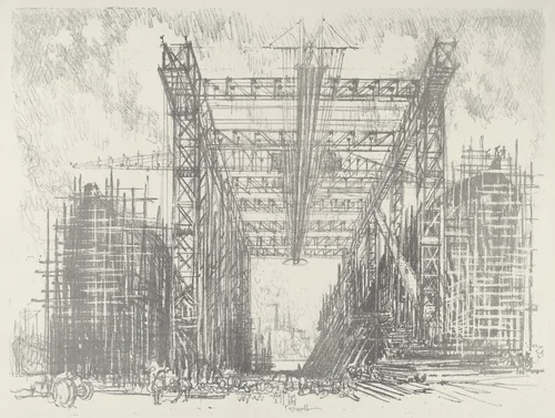 The Gantry by Joseph Pennell, print, 1916