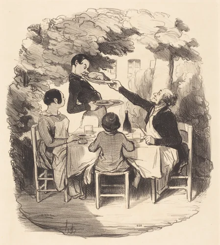Ah! il est frais... mais t'nez donc garçon... by Honoré Daumier, print, 1846