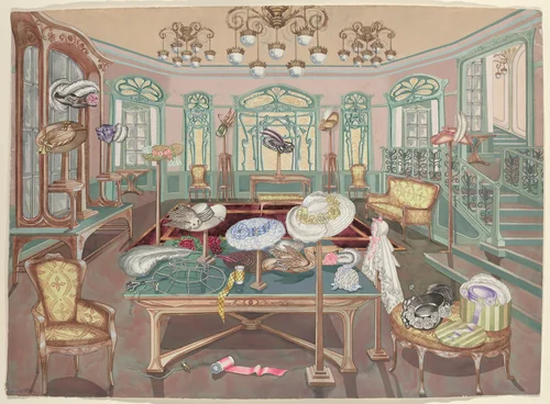 Millinery Shop, 1905 by Perkins Harnly, index of american design, 1935-1942