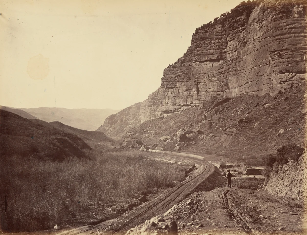 Plate 30. Looking Down Echo Canon, from Death's Rock by Andrew Joseph Russell, photograph, 1869