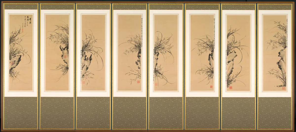 Orchids and Rocks by Yi Ha-eung, painting, 1897-1898