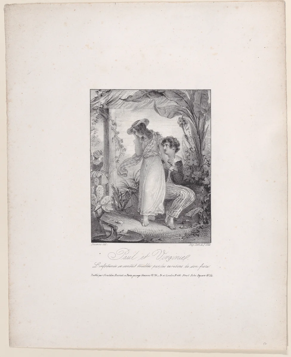 Paul and Virginia by Alexandre Joseph Desenne, print, 1805-1827