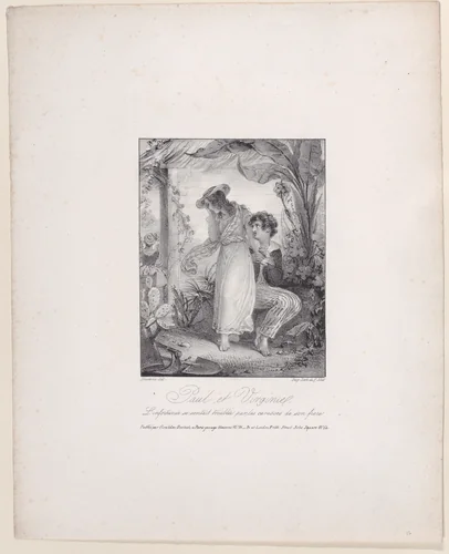 Paul and Virginia by Alexandre Joseph Desenne, print, 1805-1827