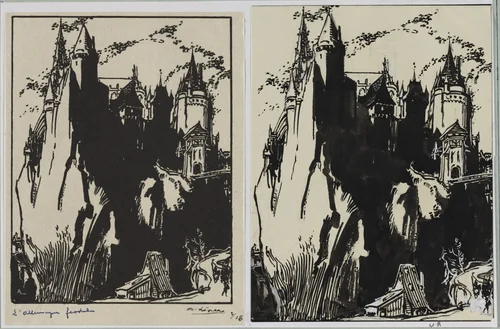 L'Allemagne feedale by Auguste Louis Lepère, drawing, 1914