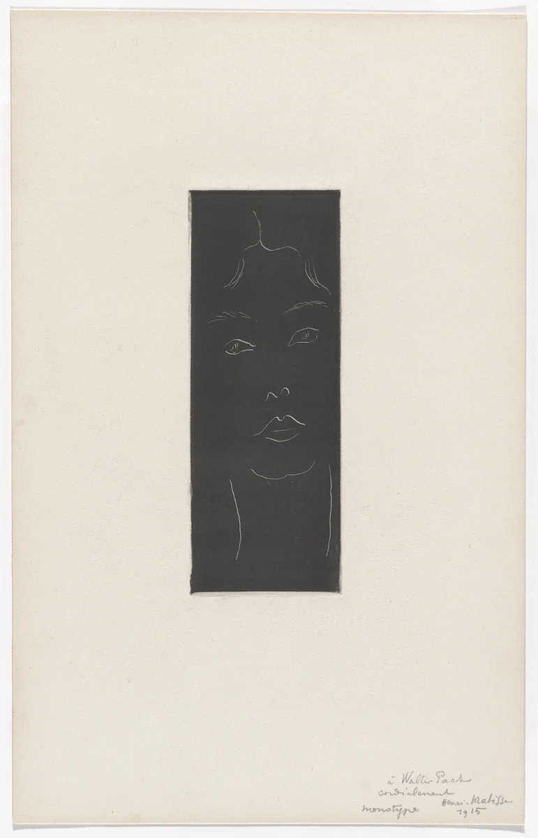 Emma with Long Neck I (Emma au long cou I) by Henri Matisse, print, 1915