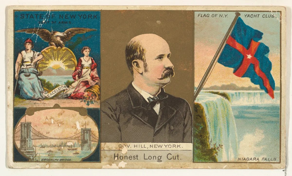 Governor Hill, New York, from "Governors, Arms, Etc." series (N133-1), issued by Duke Sons & Co. by W. Duke, Sons & Co., print, 1885-1892