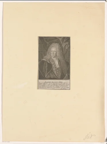 Portret van Johann Daniel Gohl by Georg Paul Busch, print, 1704-1756