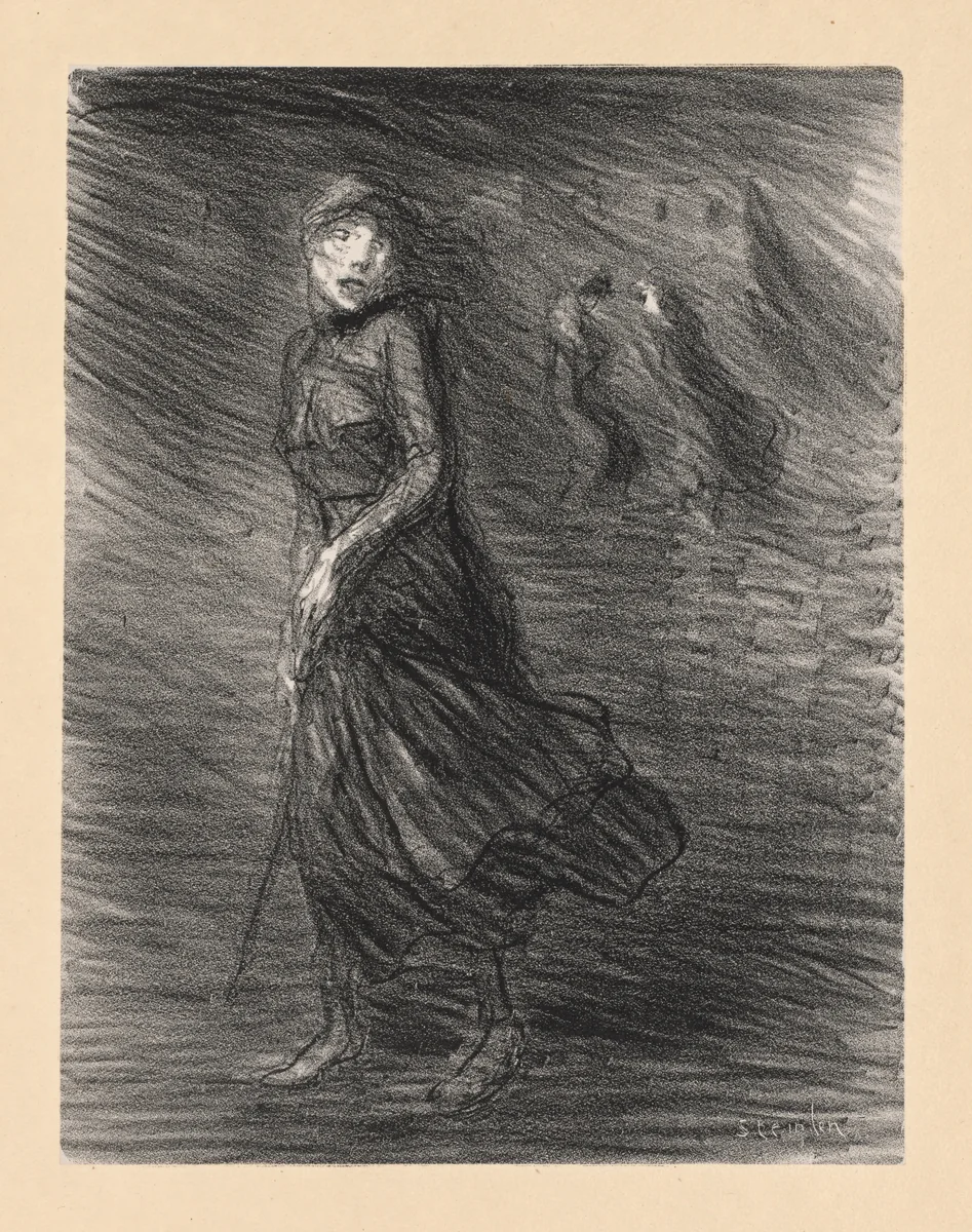 In the Street (Dans la Rue) by Théophile Alexandre Steinlen, print, 1911