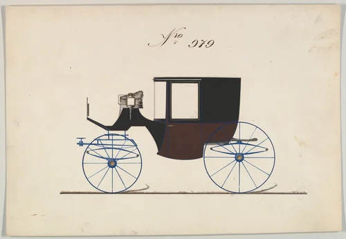 Coupé #979 by Brewster & Co., drawing, 1850-1870