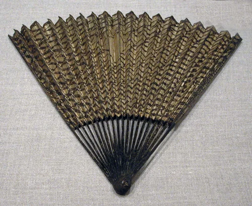 Folding Fan with Fishing Net Decoration by Unidentified Artist, painting, 1567-1633