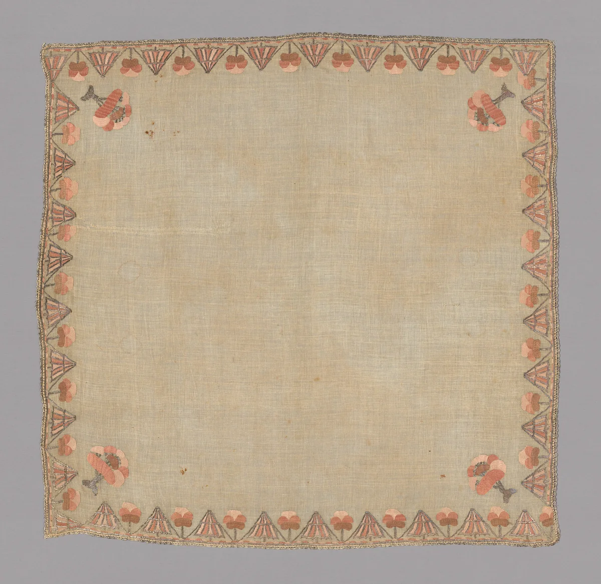 Cover or Handkerchief by Turkey, textile, 1801-1850