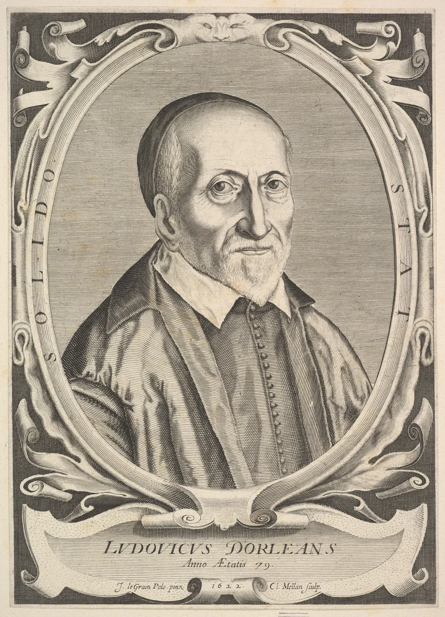 Portrait of Louis d'Orléans by Claude Mellan, print, 1622