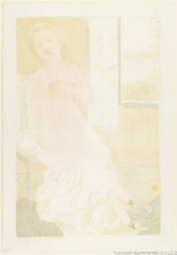 But it is the Heart Which Beats Too Quickly (Mais c'est le coeur qui bat trop vite) (Plate XII) from the album Love ( Amour ) by Maurice Denis, print, 1892