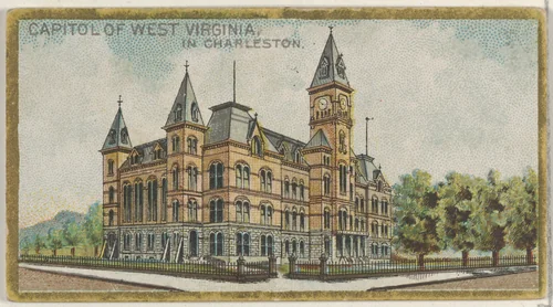 Capitol of West Virginia in Charleston, from the General Government and State Capitol Buildings series (N14) for Allen & Ginter Cigarettes Brands by Allen & Ginter, print, 1889