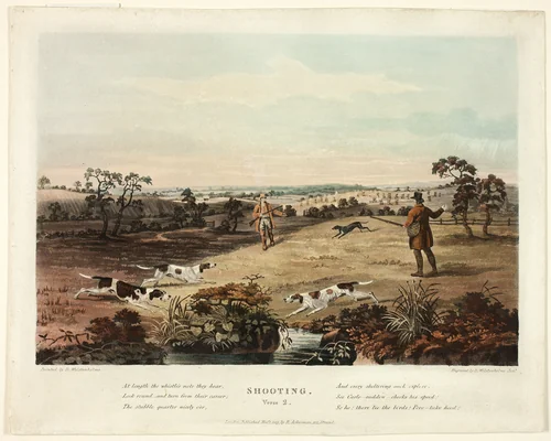 Shooting: Verse 2 by Thomas Sutherland
Dean Wolstenholme
Rudolph Ackermann, print, 1819