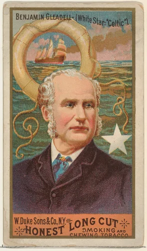 Benjamin Gleadell, from the Sea Captains series (N127) issued by Duke Sons & Co. to promote Honest Long Cut Tobacco by W. Duke, Sons & Co., print, 1887