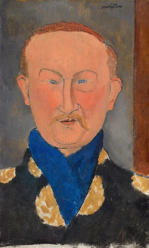 Léon Bakst by Amedeo Modigliani, painting, 1917