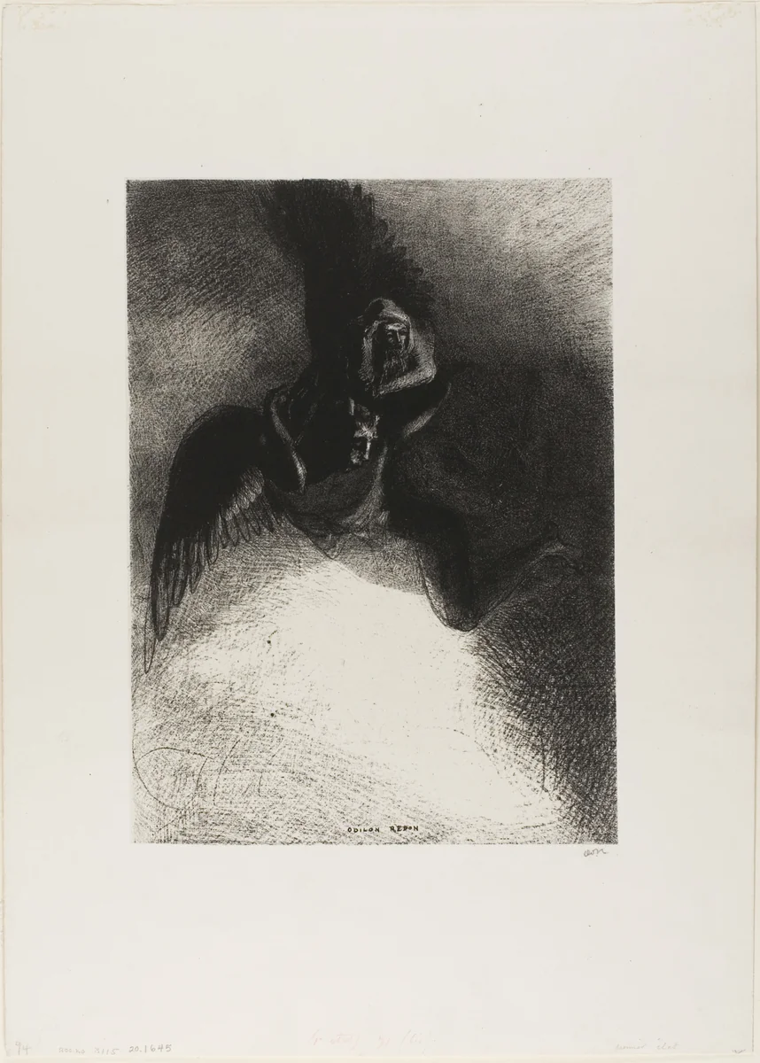 Frontispiece to A Gustave Flaubert (To Gustave Flaubert) by Odilon Redon, print, 1889