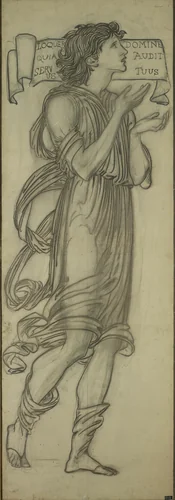 Samuel (Cartoon for Lady Chapel east window) by Edward Burne-Jones, drawing, 1872