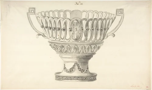Design for a Bowl by anonymous, drawing, 1765-1795
