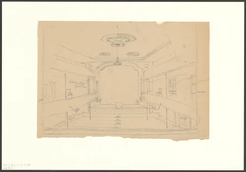 Interieur van theater Tivoli by Johan Martinus Anthon Rieke, drawing, 1893