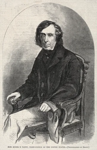 Hon. Roger B. Taney, Chief Justice of the United States by Winslow Homer, print, 1860