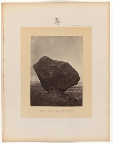 Perched Rock, Rocker Creek, Arizona by William H. Bell, photograph, 1872