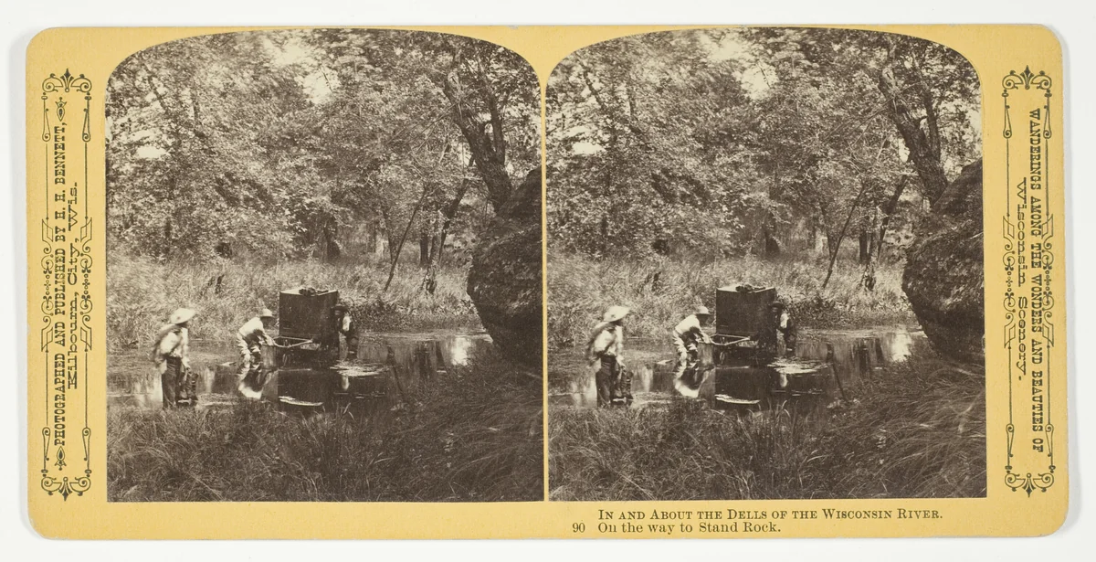 On the way to Stand Rock, No. 90 from the series "In and About the Dells of the Wisconsin River" by Henry Hamilton Bennett, photograph, 1870-1908