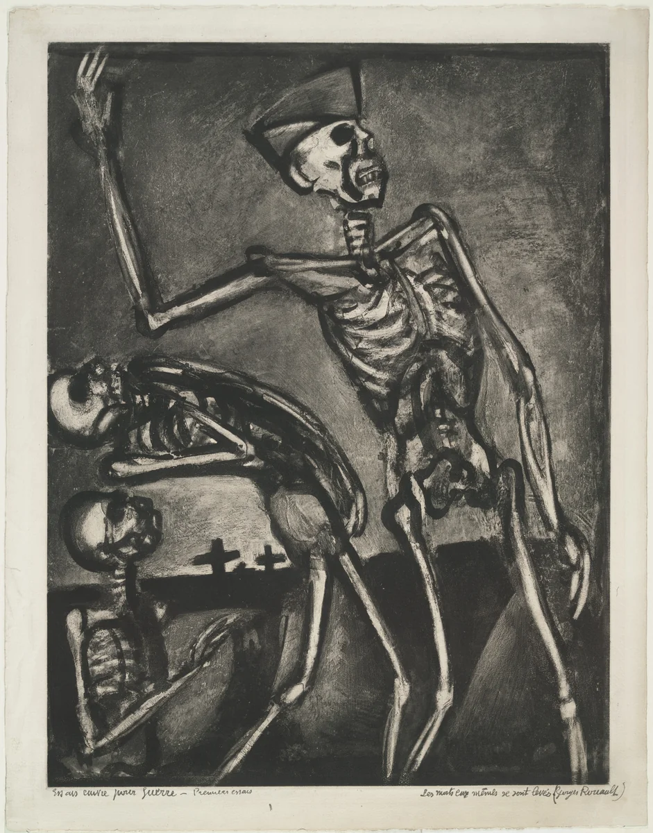 Trial proof for "Arise, Ye Dead!," plate LIV from Miserere by Georges Rouault, illustrated book, 1927