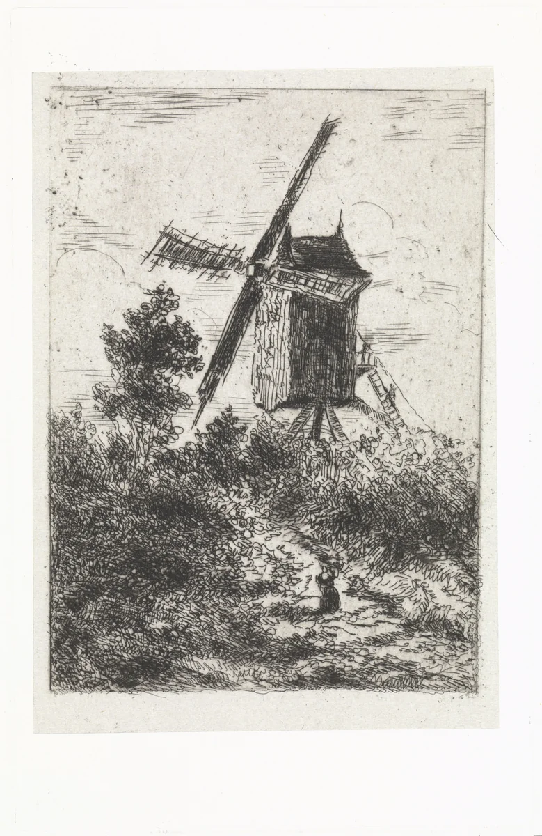 Windmolen by Arnoud Schaepkens, print, 1831-1888