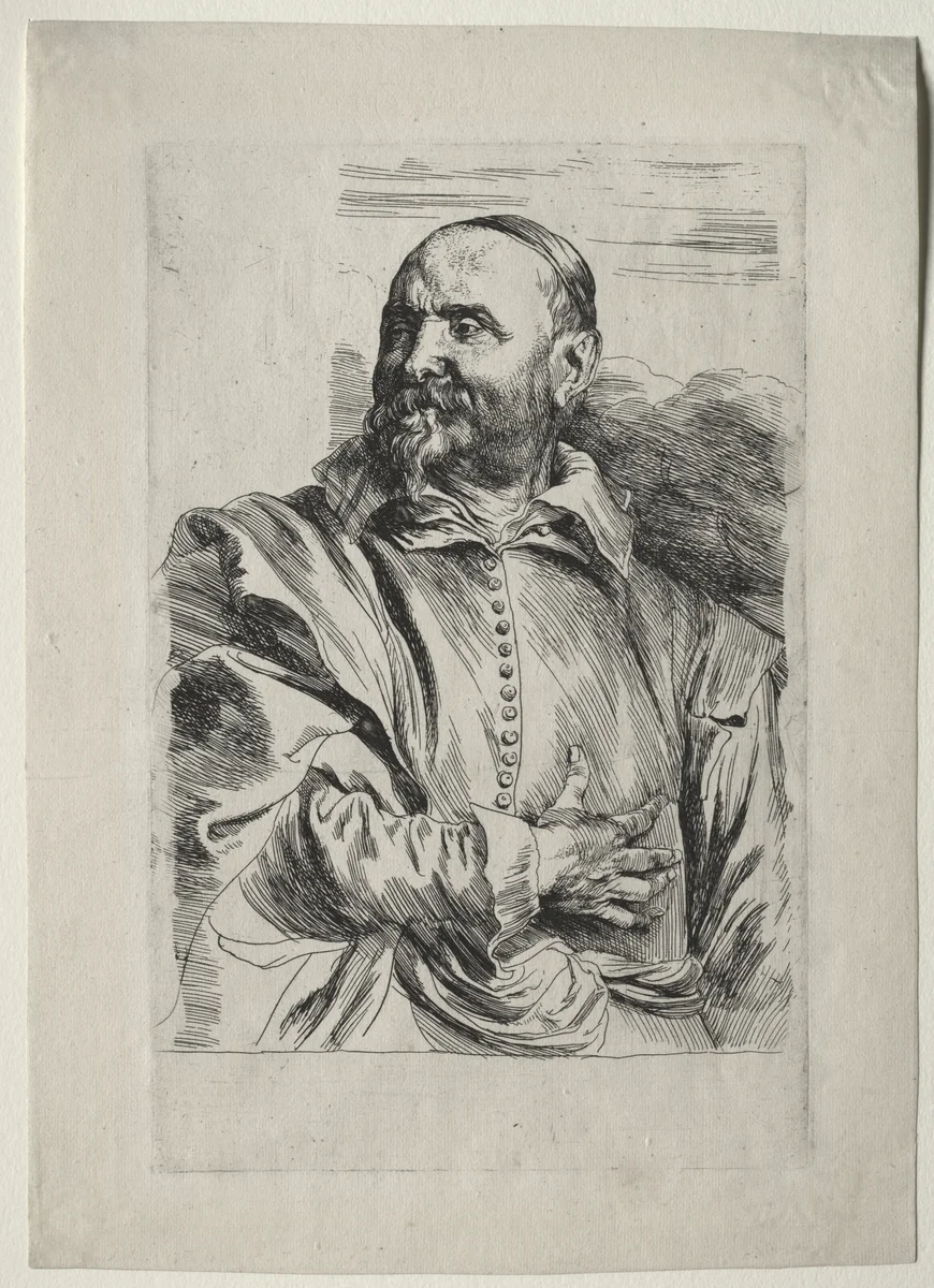Jan Snellinx by Anthony van Dyck, print, 1630-1633