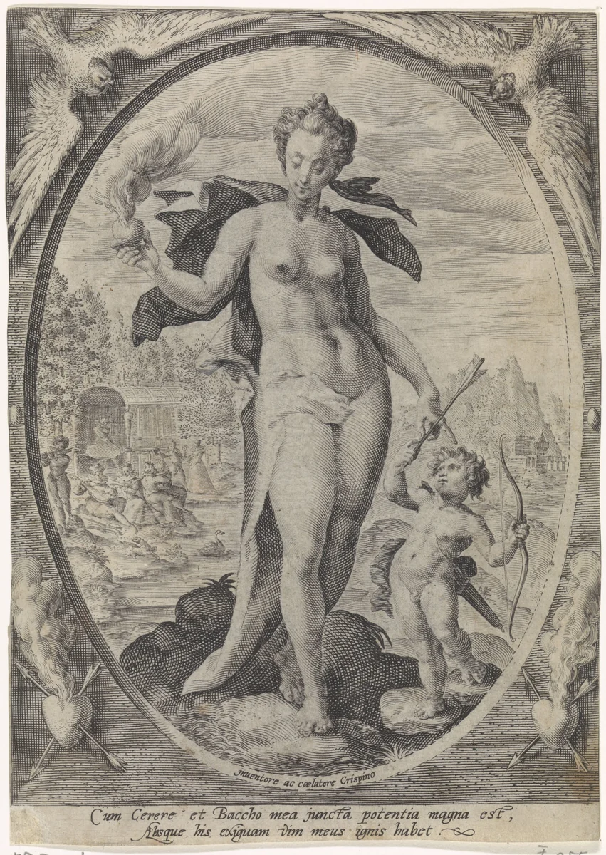 Venus en Amor by Unknown, print, 1574-1637
