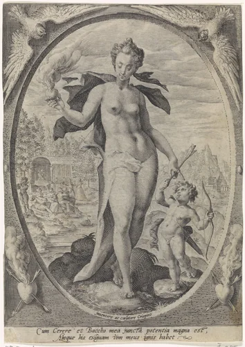 Venus en Amor by Unknown, print, 1574-1637