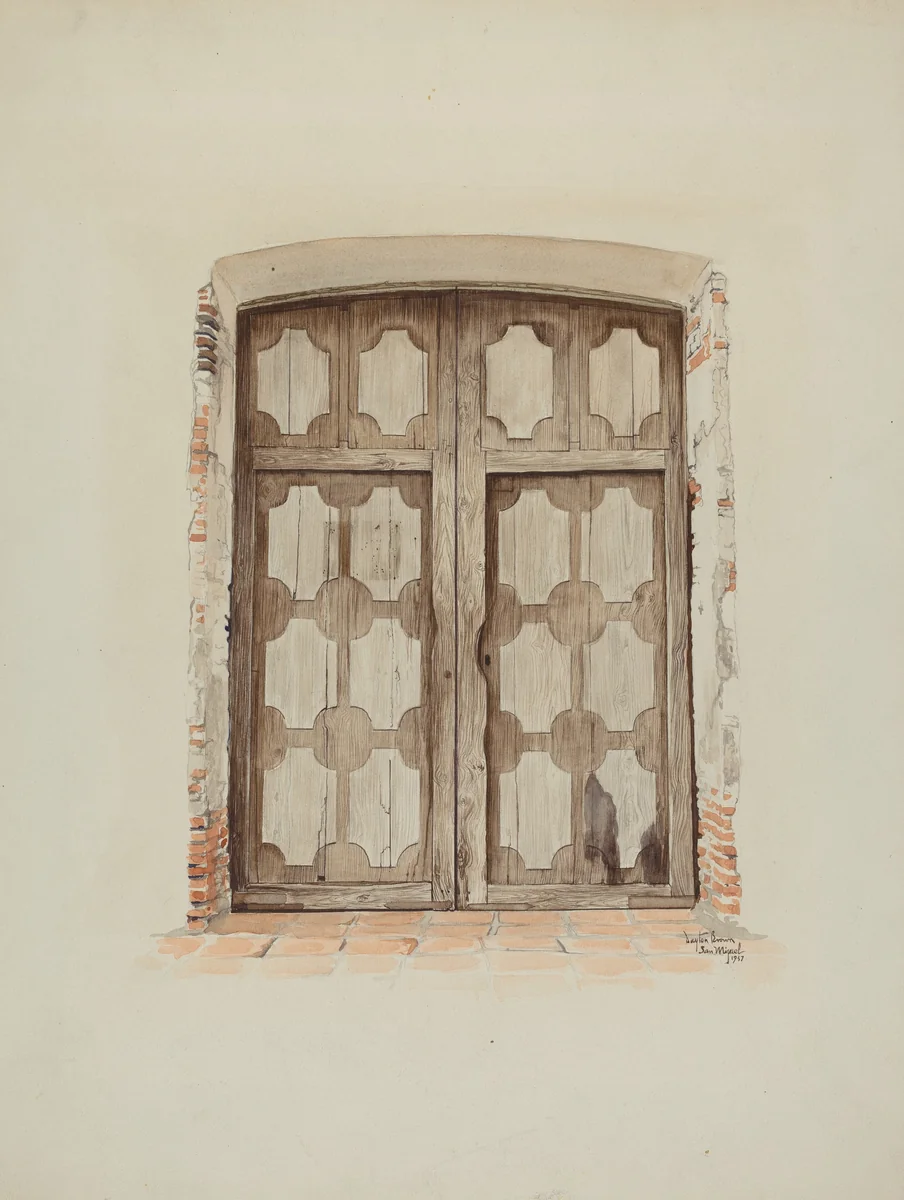 Church Doors by Dayton Brown, index of american design, 1937