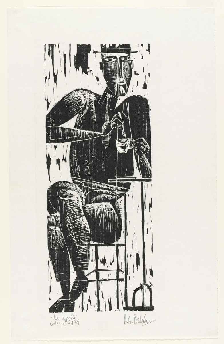 Un Cafecito by Amèrico Balán, print, 1900