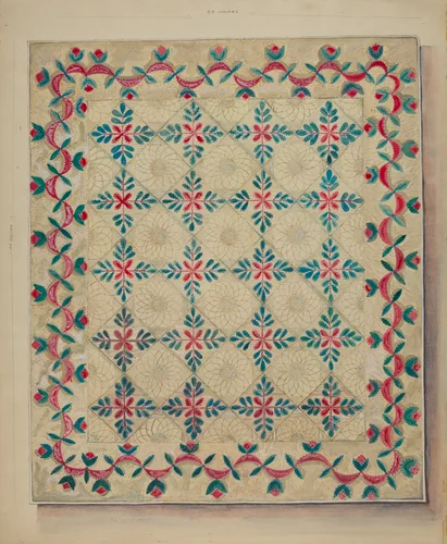 Patchwork Quilt by Ella Sterling, index of american design, 1936