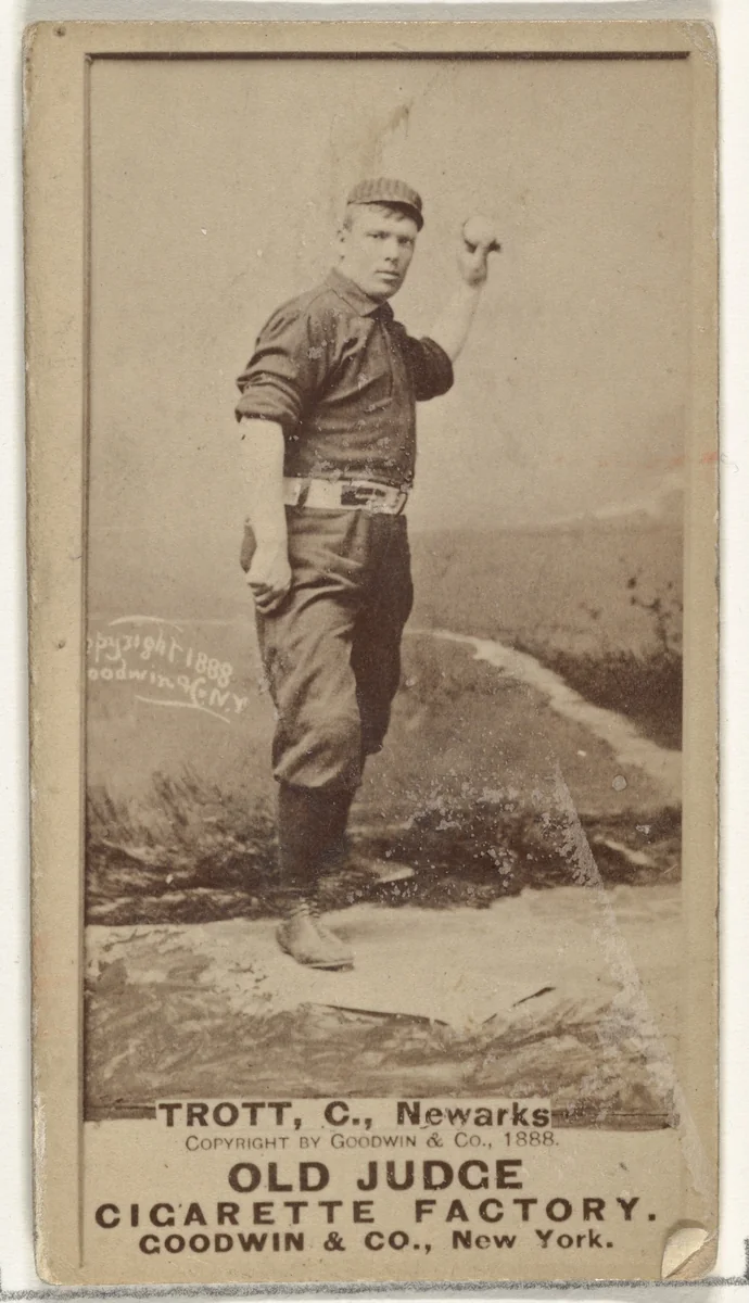Samuel W. "Sam" Trott, Catcher, Newark, from the Old Judge series (N172) for Old Judge Cigarettes by Goodwin & Company, photograph, 1888