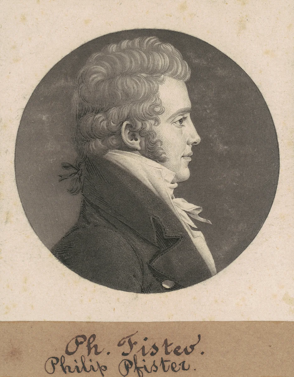 Philip Fister by Charles B. J. Févret de Saint-Mémin, print, 1808