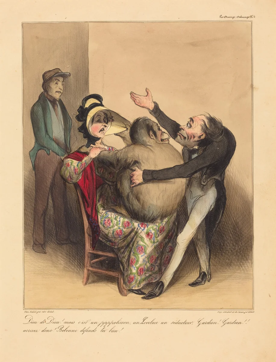 Dieu de Dieu! mais c'est un pppolisson... by Honoré Daumier, print, 1836