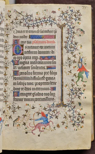 Hours of Charles the Noble, King of Navarre (1361-1425): fol. 38r, Text by Master of the Brussels Initials and Associates, book, 1400-1410