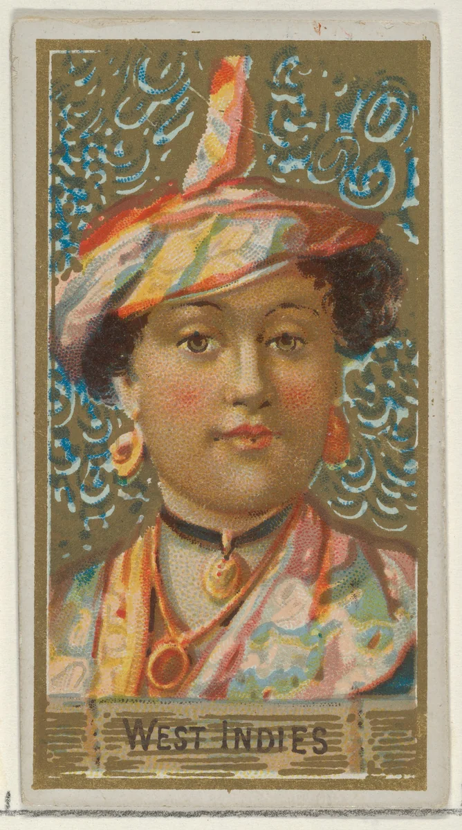 West Indies, from the Types of All Nations series (N24) for Allen & Ginter Cigarettes by Allen & Ginter, print, 1889